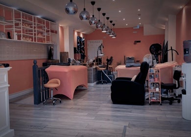 Cozy interior of Chelsea Beauty, London, England, GB with chic decor and comfortable seating.