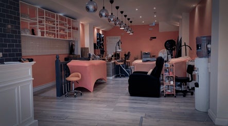 Cozy interior of Chelsea Beauty, London, England, GB with chic decor and comfortable seating.