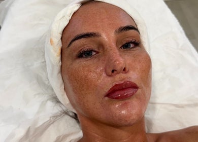 Relaxed individual enjoying a rejuvenating facial at Enhanced ByEl in Leeds, England, GB.