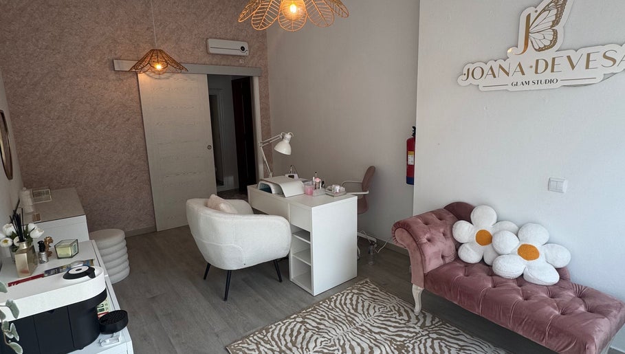 Joana Devesa Glam Studio in Condeixa-a-nova, Coimbra, PT features elegant decor and plush seating.