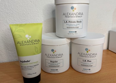Alexandria Professional products at Pure Body Sugaring, Willemstad, Curaçao, CW.