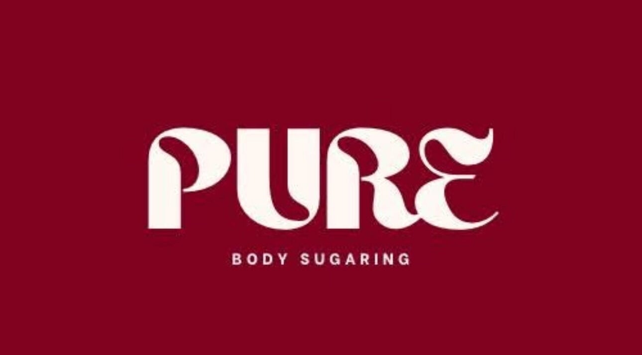 Logo of Pure Body Sugaring in elegant script, located in Willemstad, Curaçao, CW.