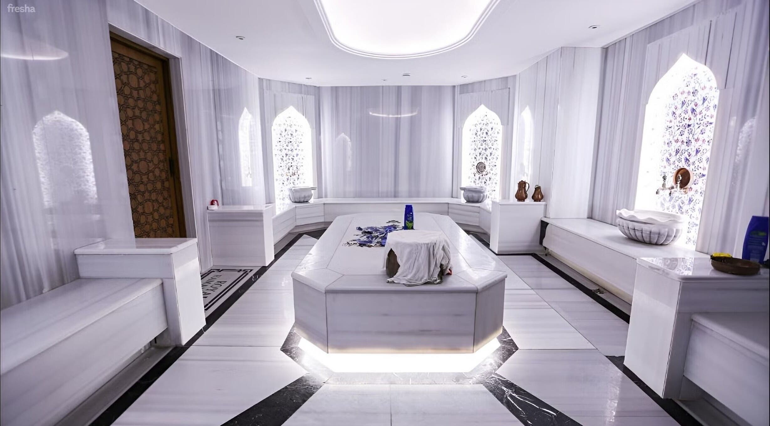 Luxurious marble interior of Let's Relax Royal Galata Spa & Turkish Bath, İstanbul, İstanbul, TR.