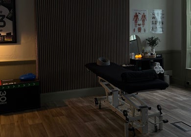 MD Sport & Exercise Therapy room with massage table in Berwick-upon-tweed, England, GB, enhancing wellness.