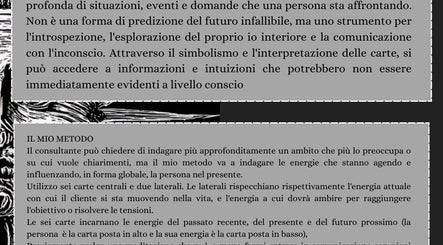 Dettaglio testo interpretazione simbolica delle carte a Vega.Moon.Talks, Cascina, Toscana, IT.