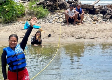 Group enjoying water activities at 4K Adventures and Tours, Diego Martin, Diego Martin Regional Corporation, TT.