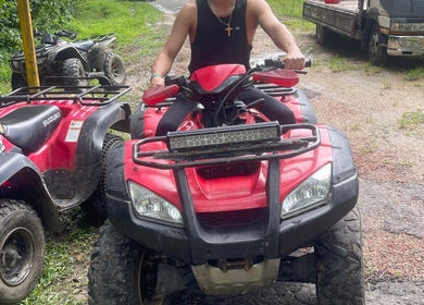 Adventurer on ATV at 4K Adventures and Tours, Diego Martin, Diego Martin Regional Corporation, TT.