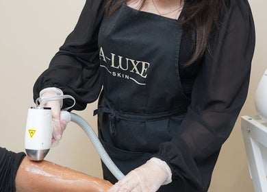 Laser hair removal at A LUXE SKIN, Birmingham, England, GB showcasing expert care.