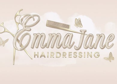 Elegant logo with scissors for R & R Hair Studios in Cardross, Scotland, GB.