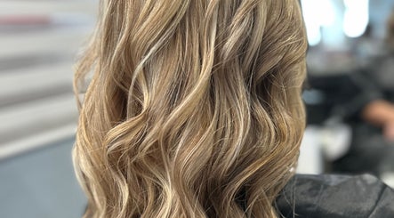 Stylish blonde waves at EmmaJane Hairdressing, Alexandria, Scotland, GB salon.