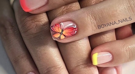 Detailed butterfly nail art at Boyana Ilieva Nails & Make up, Sofia, Sofia City Province, BG.