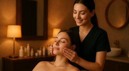 Woman receiving relaxing facial massage at Demo Salon, Coimbra, Coimbra, PT, enhancing beauty and wellbeing.