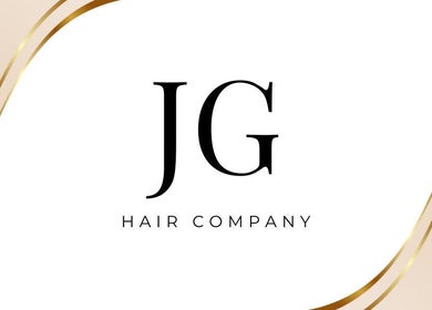 JG Hair Company logo design with gold accents, located in Yeovil, England, GB.