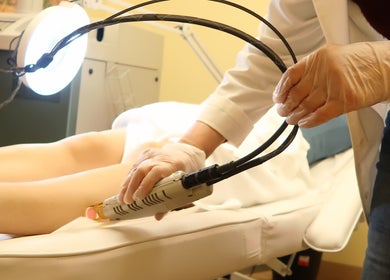 Professional laser treatment at Sky Spa Laser in Forest Hills, New York, US, showcasing skilled technique.