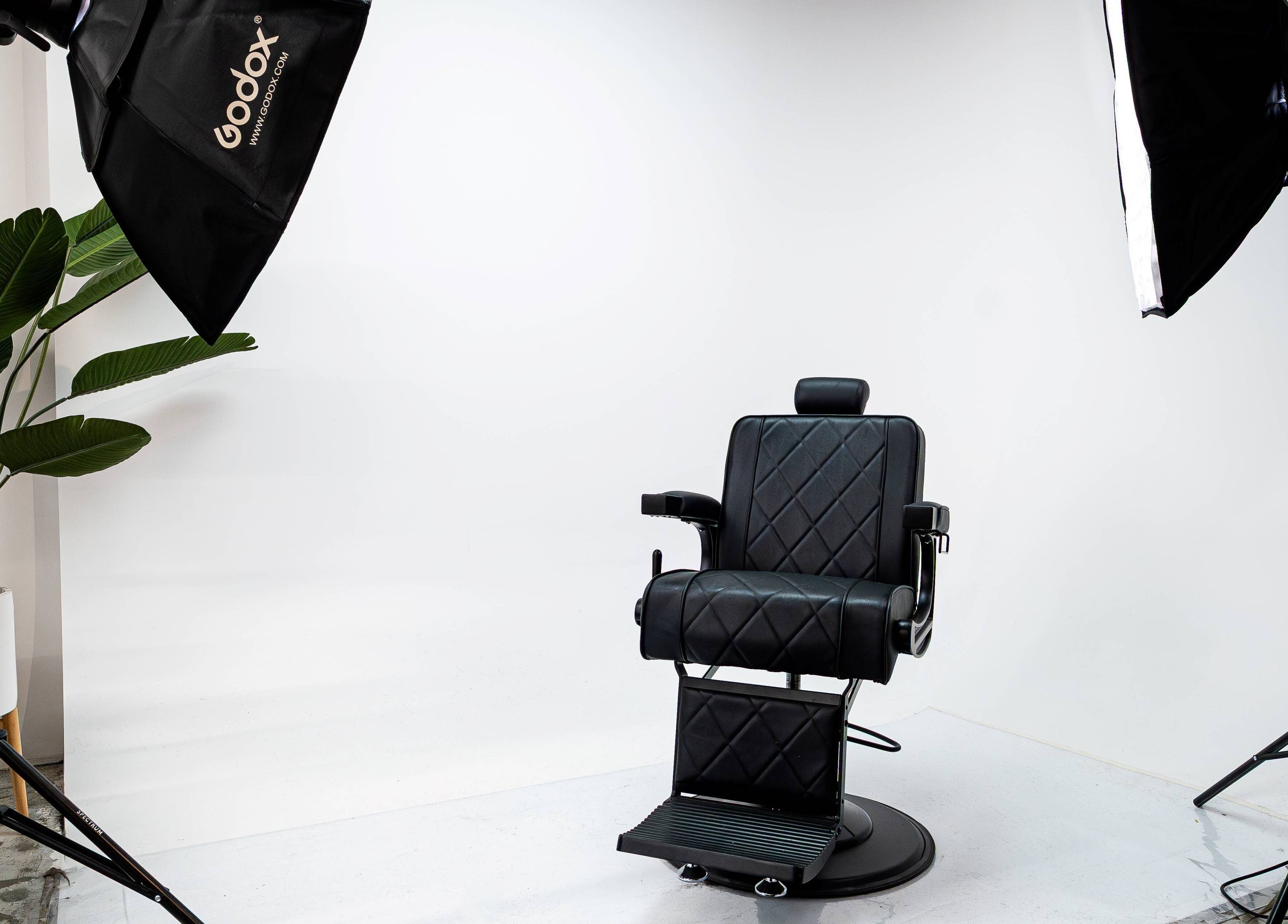 Elegant salon chair at The Studio X, Maroubra, New South Wales, AU, set for a styling session.