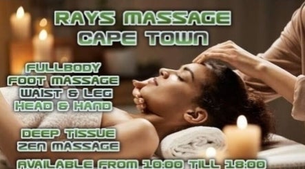 Relaxing massage at Rays Massage, Cape Town, Western Cape, ZA with soothing candles and serene ambiance.