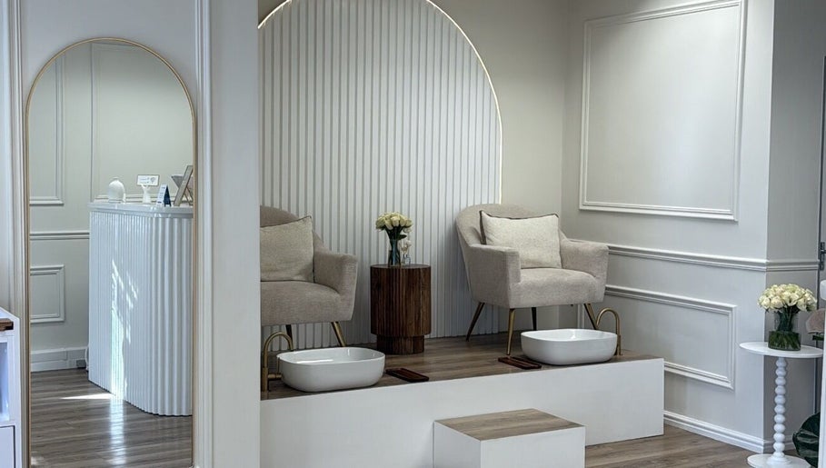 Elegant pedicure chairs at Elite Spa and Beauty in Cape Town, Western Cape, ZA. Calm and inviting ambiance.