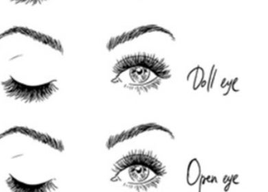 Illustration of lash styles at Jo Beauty Experts, Melbourne, Victoria, AU. Showing doll and open eye looks.