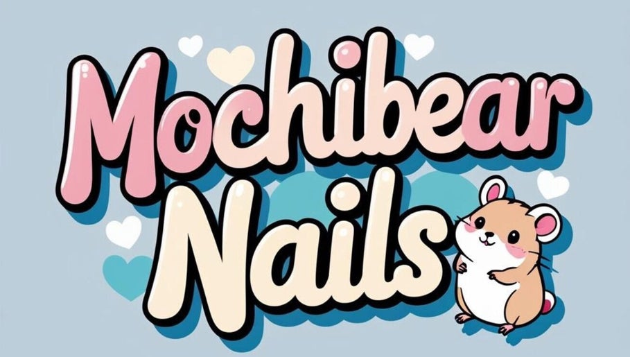 MochiBear Nails logo featuring adorable bear in Oslo, Oslo, NO. Pastel colors enhance the playful design.