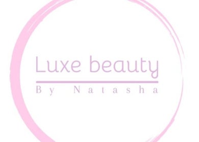 Elegant logo of Luxe Beauty By Natasha Perry in Rossendale, England, GB, showcased in soft pink hues.