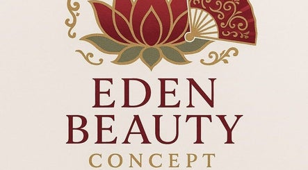 Logo stylisé Eden Beauty Concept, Île-de-France, FR, avec motif floral sophistiqué.