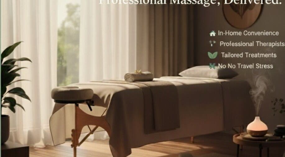 Serene massage room at HomeHavenMassage, Morisset, New South Wales, AU with therapy bed and calming decor.