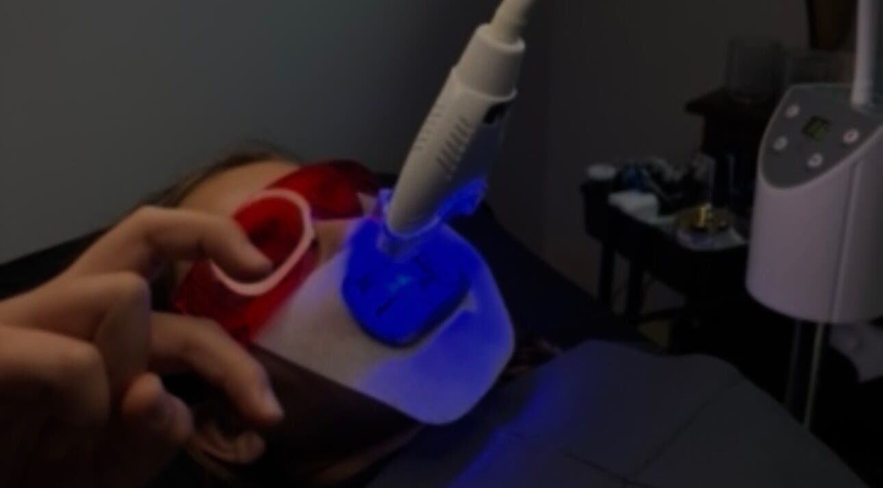 LED light therapy session at Soulbi studio, Primbee, New South Wales, AU, showcasing advanced skincare technology.