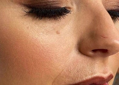 Close-up of elegant makeup by Mobile Makeup Artistry by Sarah, Edinburgh, Scotland, GB.