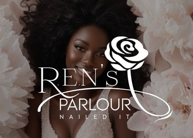 Elegant woman surrounded by white blossoms at R.E.N's Parlour, Brakpan, Gauteng, ZA.