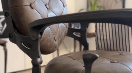 Luxurious leather chair at Solo Chair, Royal Leamington Spa, England, GB, blending comfort and style.