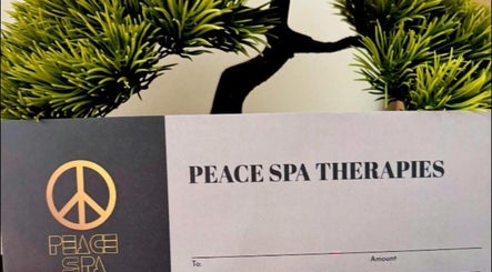 Gift card for Peace Spa Therapies with tree decor, Coleraine, Northern Ireland, GB.