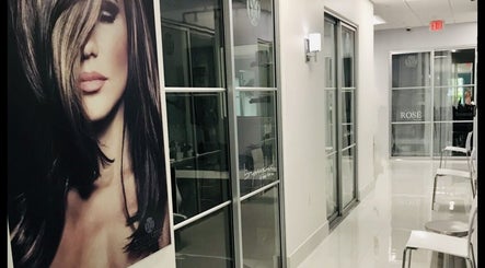 Modern salon corridor at Artistry Nails Miami in Plantation, Florida, US. Sleek interior with stylish decor.