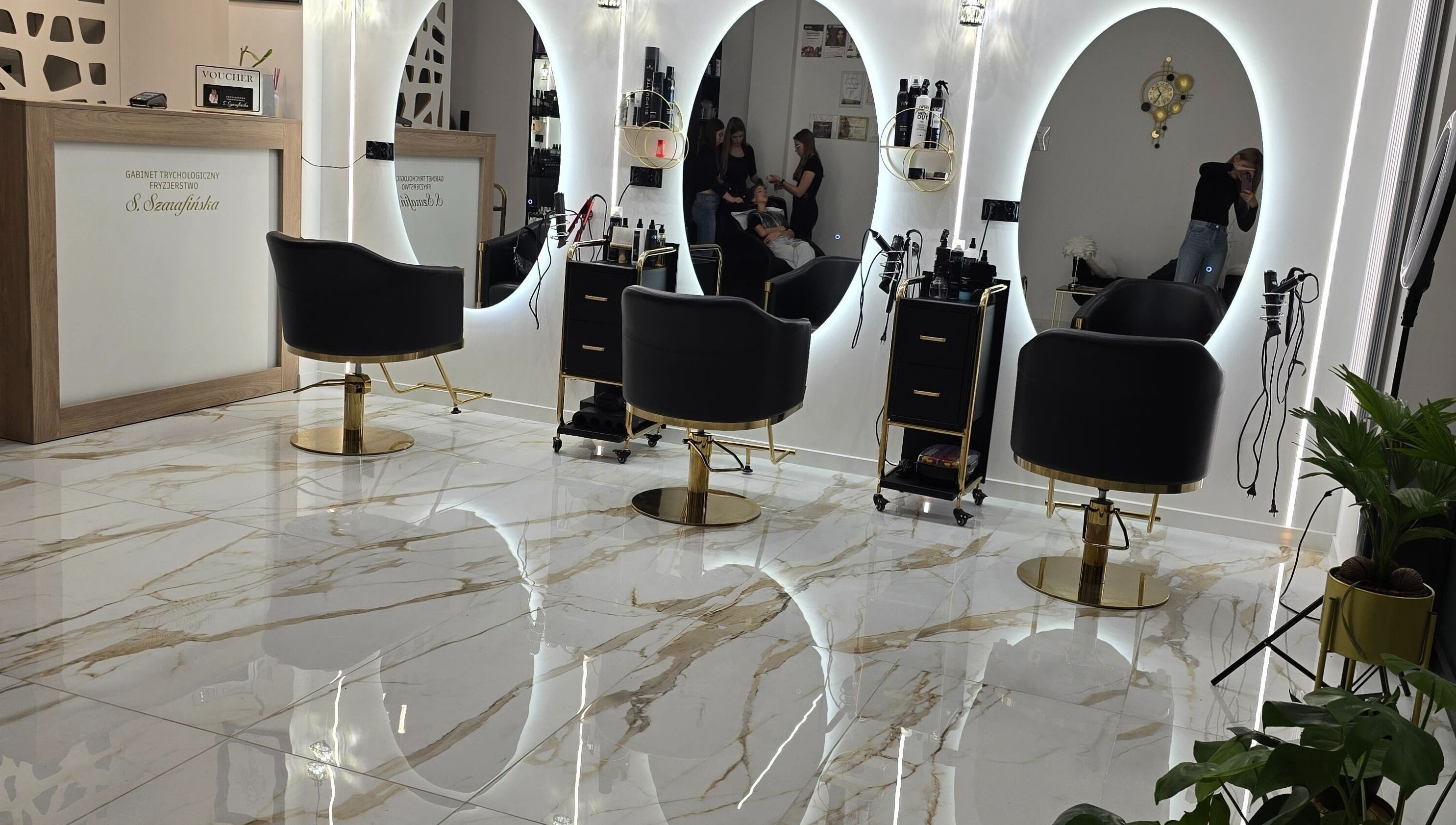 Wnętrze Studio Fryzjerstwa i Trychologii Sylwia Szarafińska w Brodnica, Województwo Kujawsko-pomorskie, PL.