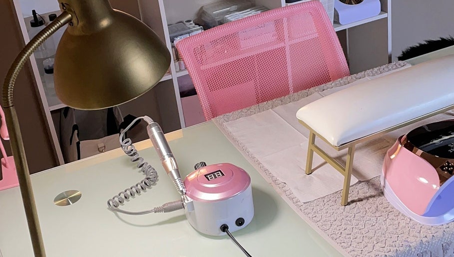 Nail care setup at Perfectly Pressed Studio, Johannesburg, Gauteng, ZA with tools on sleek desk.