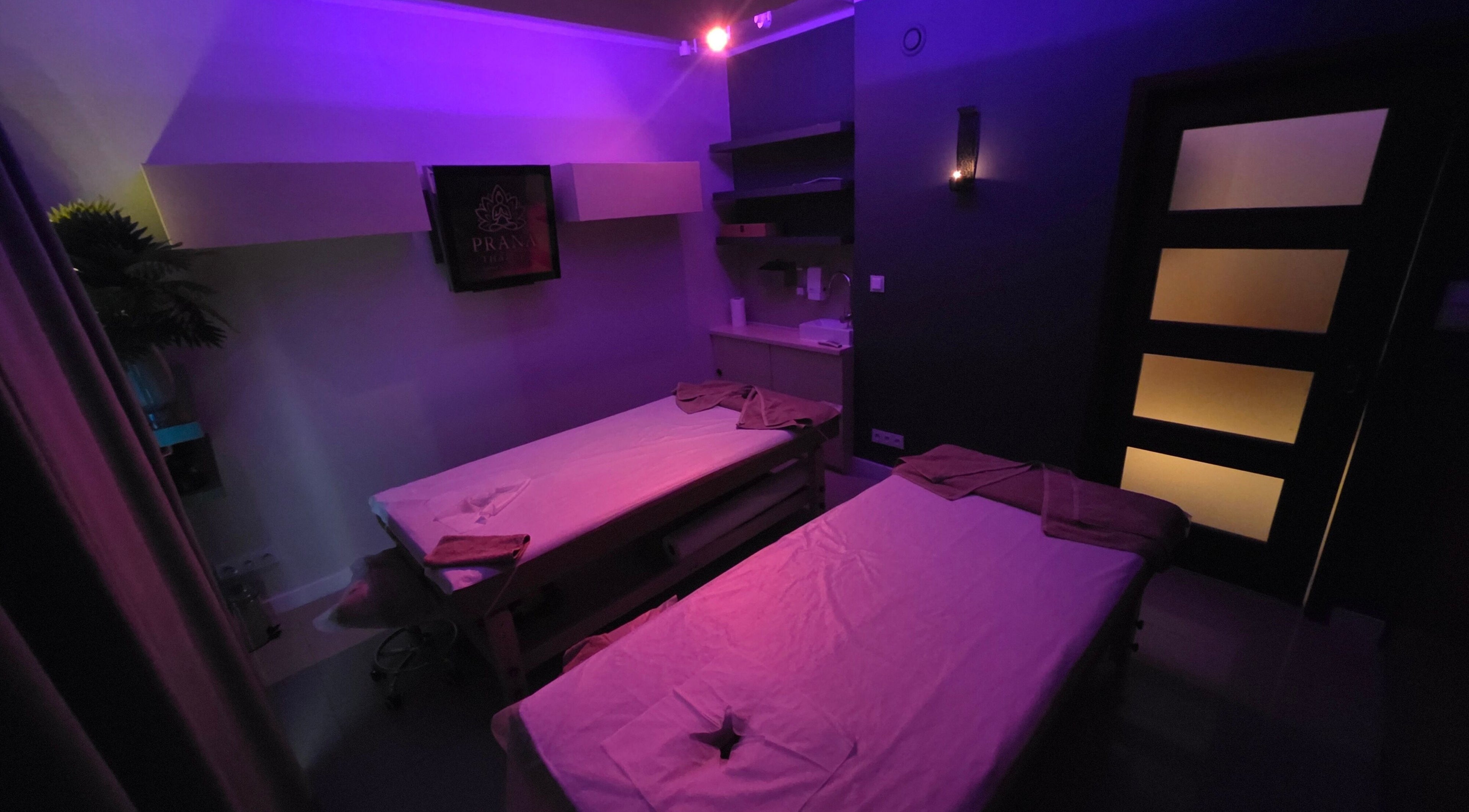 Relaksacyjny pokój masazu w Prana Thai Spa - Wola, Warszawa, Województwo Mazowieckie, PL.