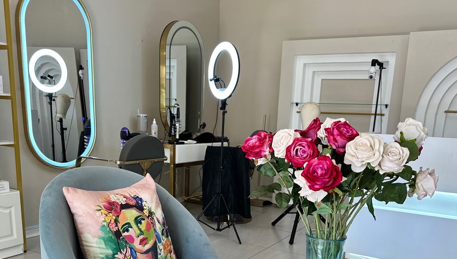 Elegant beauty studio at Cateon Luxury, Pretoria, Gauteng, ZA, with floral accents and stylish decor.