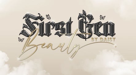 First Gen Beauty logo with butterflies, Grover Beach, California, US ambiance.