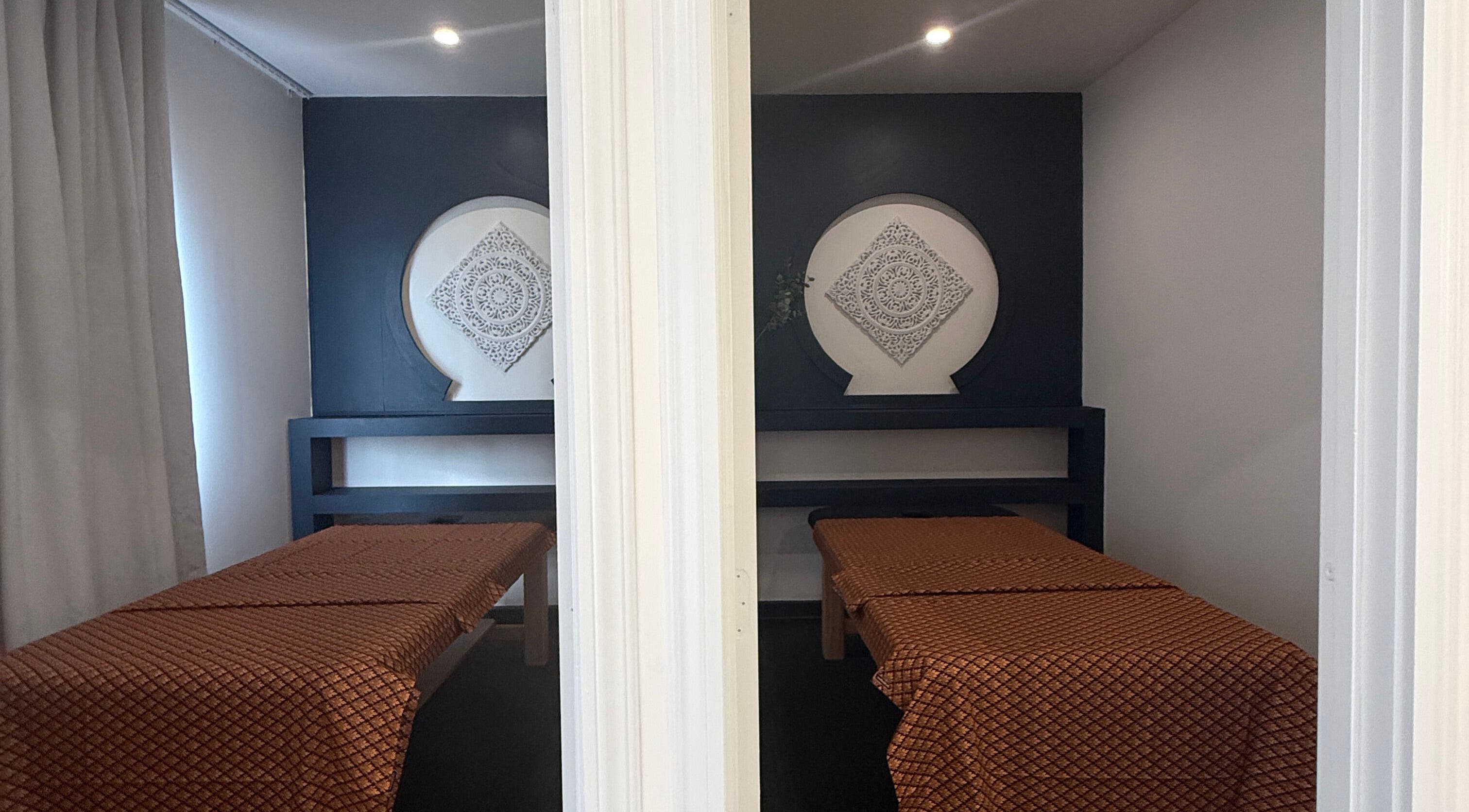 Relaxing massage room at Sanctuary Kumeu in Kumeū, Auckland, NZ with elegant decor and calming ambiance.