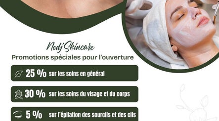 Promotions d'ouverture NedjSkincare à Montréal, Québec, CA - jusqu'à 30 % de rabais sur les soins du visage.