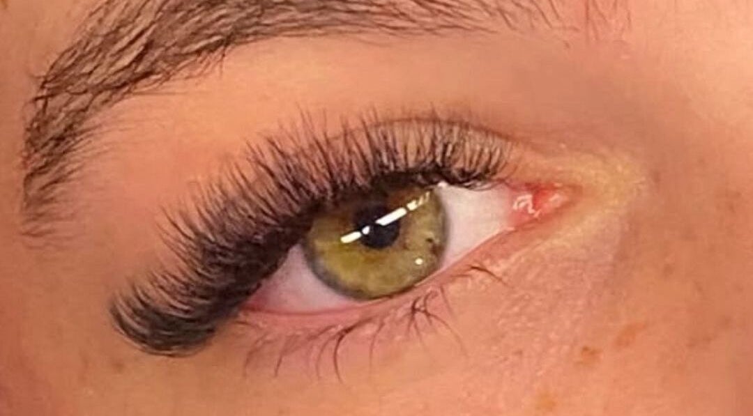 Close-up of expertly applied eyelash extensions at BNE Beautyy in Yarrabilba, Queensland, AU.