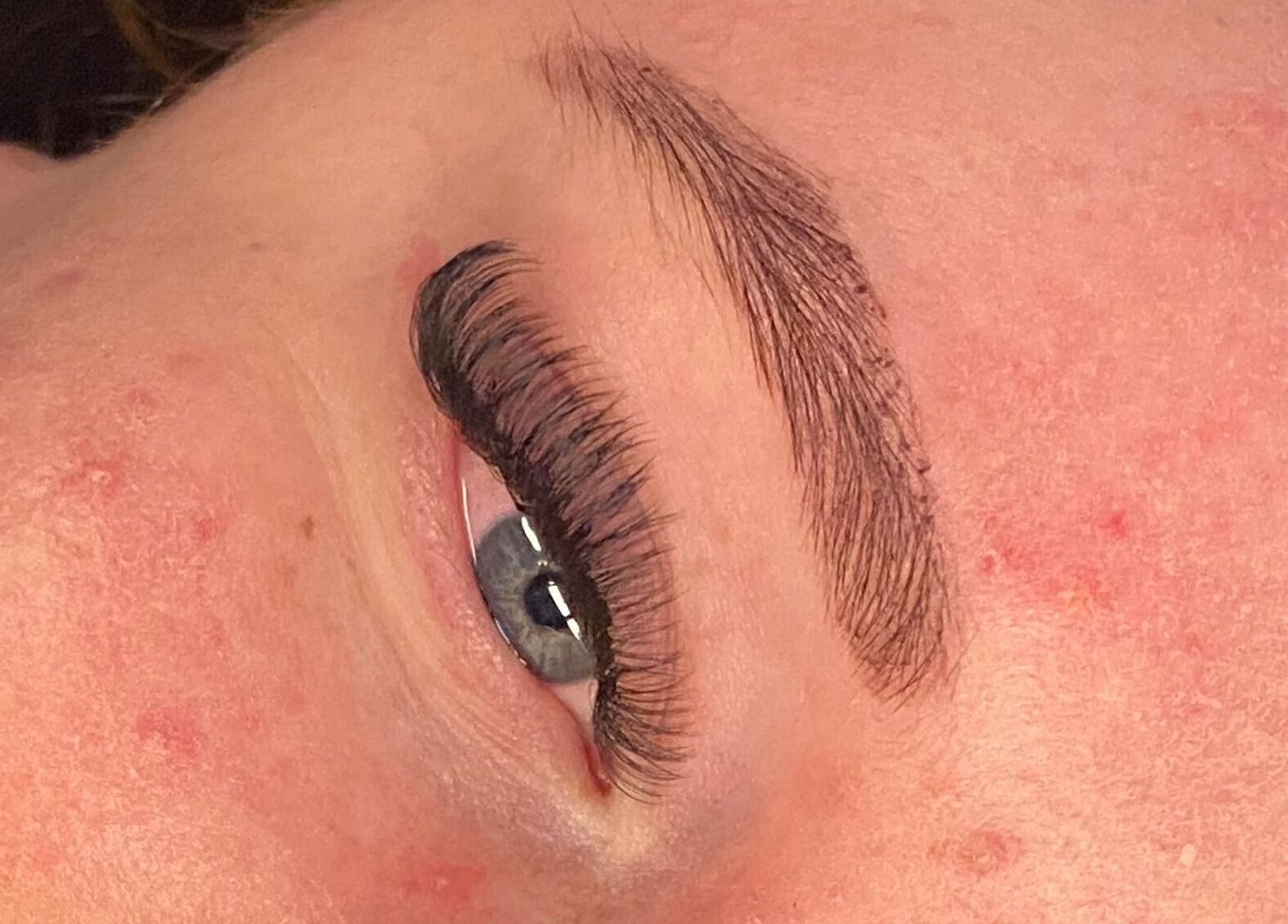 Close-up of expertly manicured eyelashes at BNE Beautyy, showcasing detail and precision in Yarrabilba, Queensland, AU.