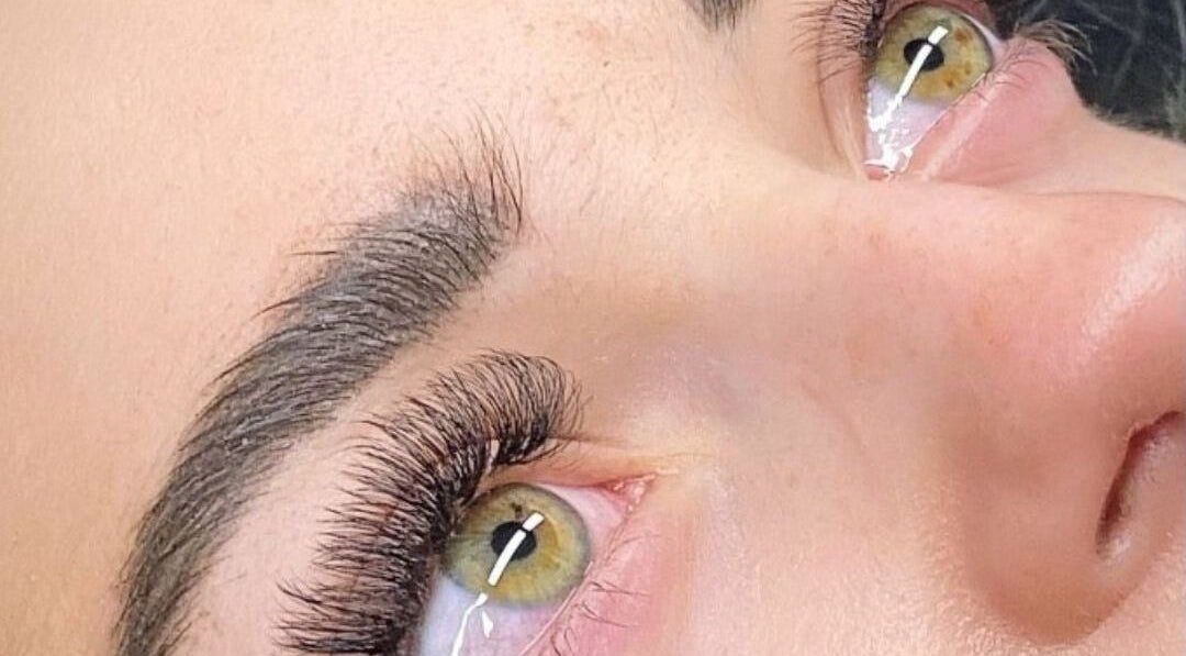Close-up of eyelash extensions at BNE Beautyy, Yarrabilba, Queensland, AU.