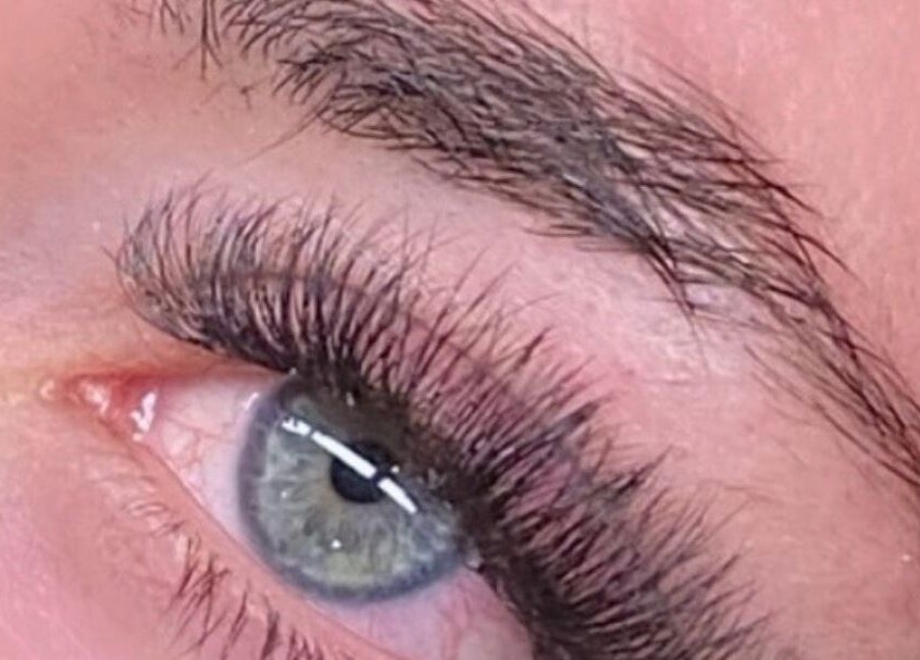 Close-up of elegantly done eyelashes at BNE Beautyy, Yarrabilba, Queensland, AU.