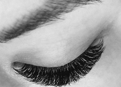 Close-up of luxurious eyelash extensions at Lash_Appeal_1 in Woodcroft, South Australia, AU.