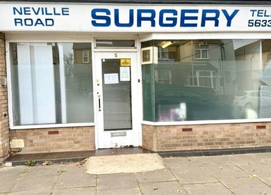 Exterior view of Shannaz Aesthetics at Neville Road Surgery, Luton, England, GB, showcasing its welcoming facade.