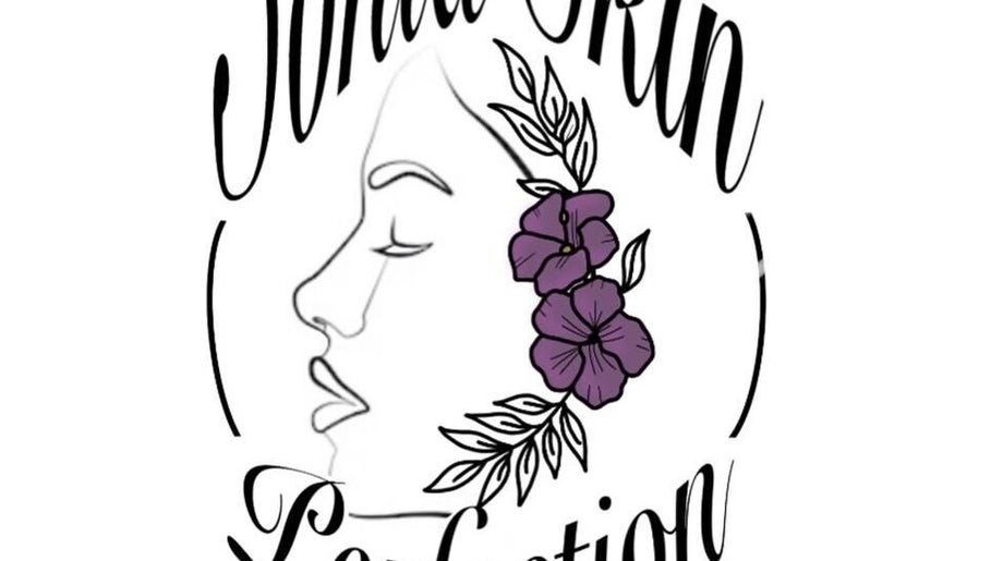 Logo di Sonia-Skin Perfection con illustrazione floreale, Bäretswil, Zürich, CH.