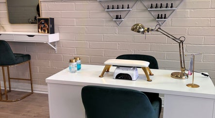 Lani by Kelly Carpenter nail station with chic decor and lighting, Mullingar, County Westmeath, IE.