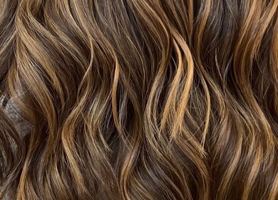 Stylish golden brown waves hair at Emily hairstylz, Cape Town, Western Cape, ZA.