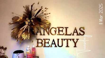 Golden decor at Angela's Beauty, Bradford, England, GB showcasing luxury and elegance.