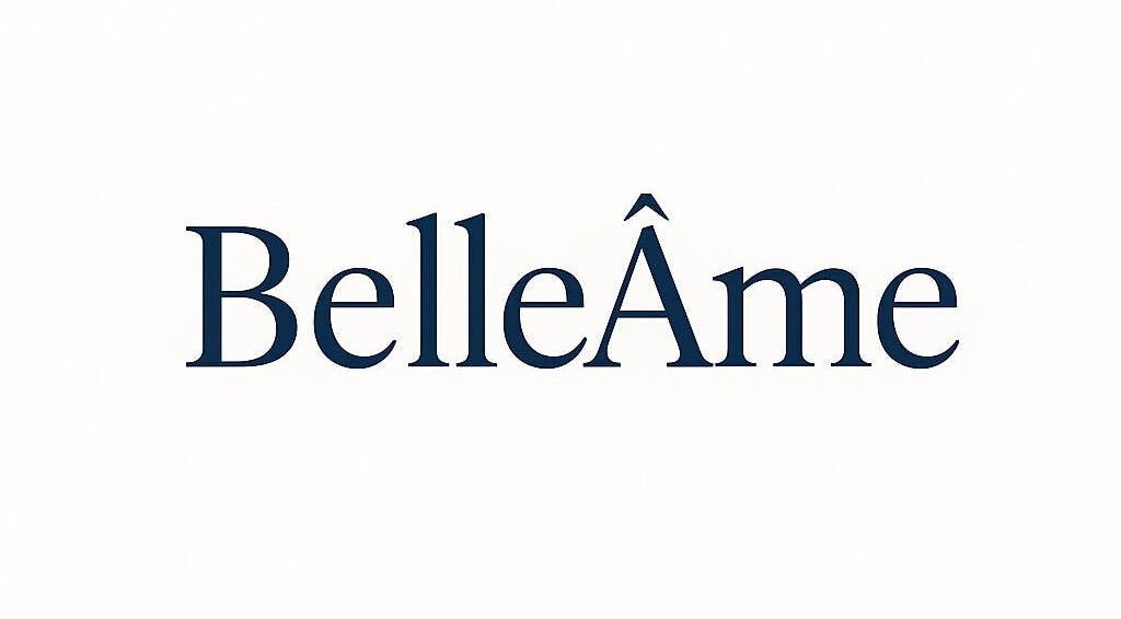 BelleÂme logo showcasing elegant design at Denton's Green, England, GB for beauty and wellness seekers.
